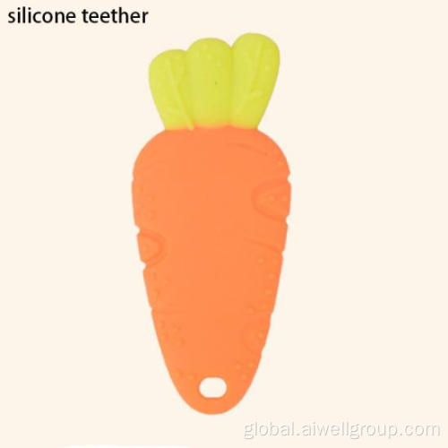 Silicone Baby Teether Mitten Baby Chew Toy BPA Free Silicone Carrot Teether Factory